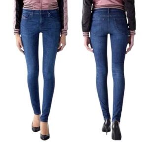 Diesel Skinzee Super Slim Skinny Mid Rise Jeans Wash W27 0843i